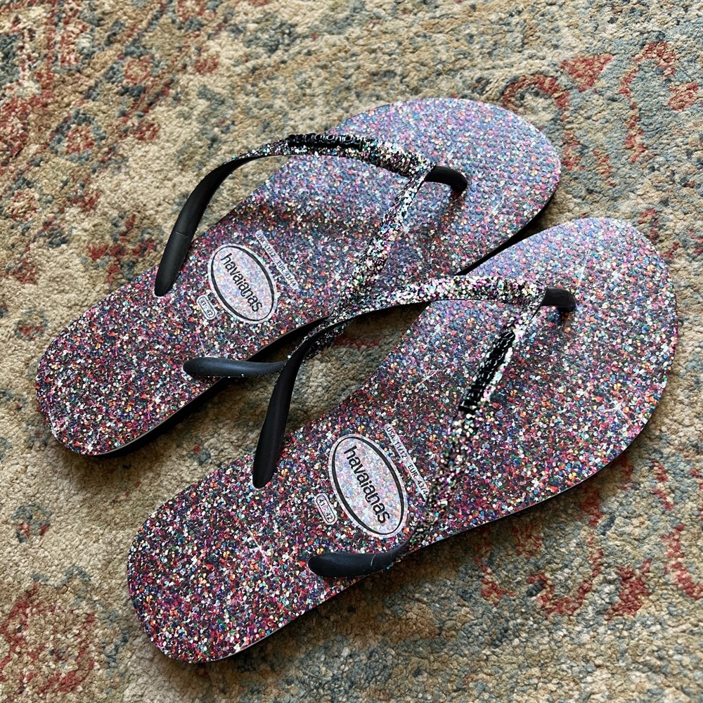 Havaianas glitter flip flop - size 11/12